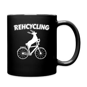 Rehcycling Funny saying cyclist - Full Colour Mug - black - Right