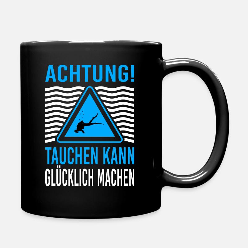 Taucher Tauchen Kann Glücklich Machen Geschenkidee - Tasse einfarbig - Schwarz
