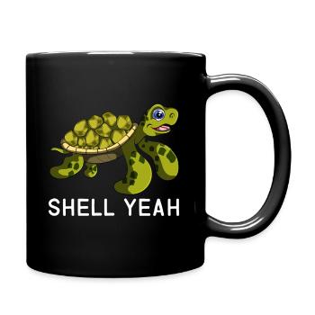 Tortue protection de l'environnement animal - Mug uni - noir - Droite