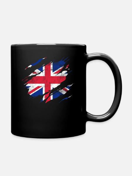 British flag - Full Colour Mug - black