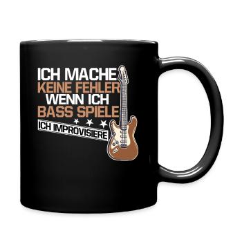 Bass Musiker Bassist Spruch Geschenk - Tasse einfarbig - Schwarz - Rechts