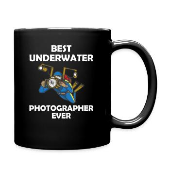 Cooles Taucher Unterwasserfotograf Geschenk - Tasse einfarbig - Schwarz - Rechts