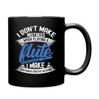 Flutist Perfect Flute Aerophone Gift Flute - Full Colour Mug - black - Right