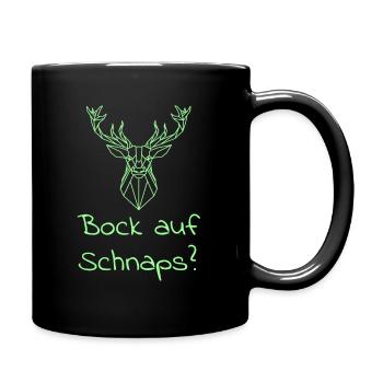 Schnaps trinken Spruch - Tasse einfarbig - Schwarz - Rechts
