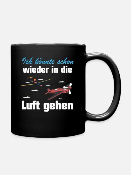 Segelfliegen Segelflugzeug Segelflug Geschenk - Tasse einfarbig - Schwarz