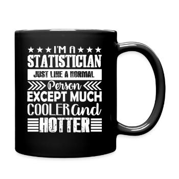Statisticien Cooler et Statisticien plus chaud - Mug uni - noir - Droite
