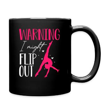 T-shirt d'avertissement Je pourrais retourner la gymnastique - Mug uni - noir - Droite