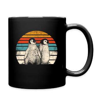 Pinguin - Tasse einfarbig - Schwarz - Rechts