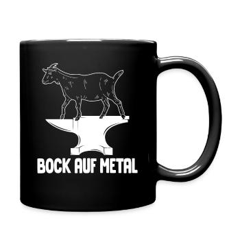 Bock Auf Metal Heavy Metal Hardrock Rock Musik - Tasse einfarbig - Schwarz - Rechts
