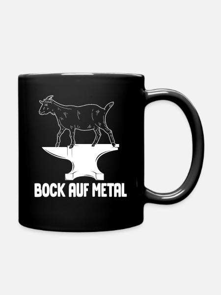 Bock Auf Metal Heavy Metal Hardrock Rock Musik - Tasse einfarbig - Schwarz