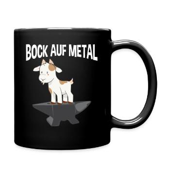 Bock Auf Metal Heavy Metal Musik Hardrock - Tasse einfarbig - Schwarz - Rechts
