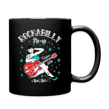 Rockabilly Vintage Rocker Rock N Roll Pinup - Mug uni - noir - Droite