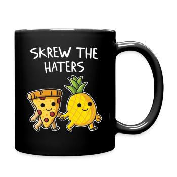 Pizza Hawaii Eating Pineapple Pizza Love is Love - Full Colour Mug - black - Right