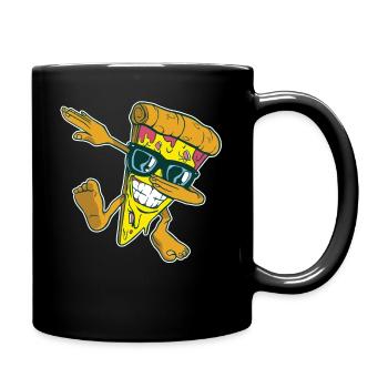 Pizza pizza maker eating pizza funny pizza - Full Colour Mug - black - Right