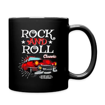 Rockabilly Oldtimer Rocker Rock N Roll - Tasse einfarbig - Schwarz - Rechts