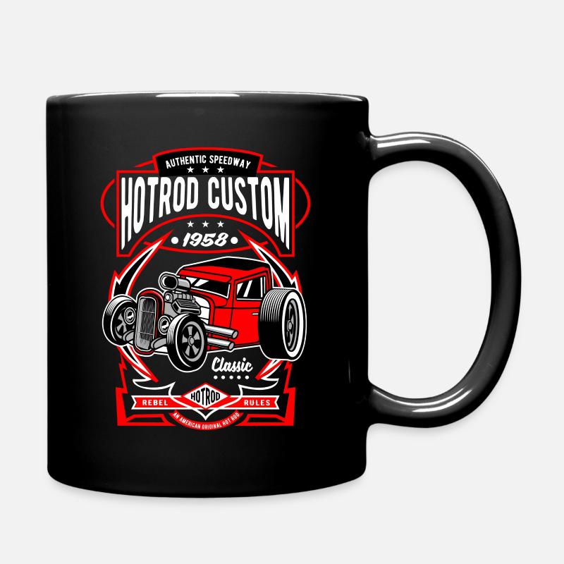 Rockabilly Autos Vintage Rocker Rock N Roll - Tasse einfarbig - Schwarz