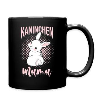 Kaninchen Mama Hase Karnickel Mutter Lustige Sprüc - Tasse einfarbig - Schwarz - Rechts