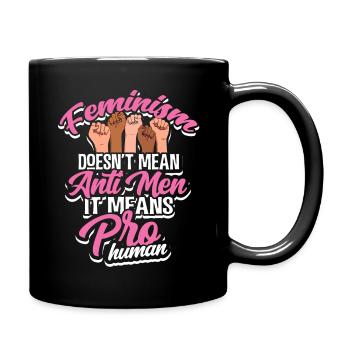 Feministin - Tasse einfarbig - Schwarz - Rechts