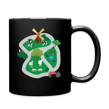 Jeu village Track voiture cadeau de massage - Mug uni - noir - Droite