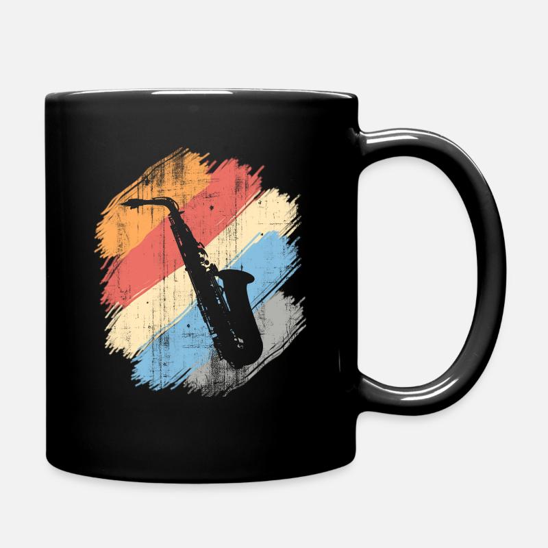 Saxophon - Tasse einfarbig - Schwarz