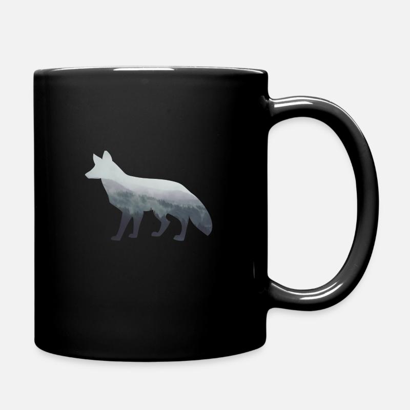 Fuchs Füchse Natur Wald - Tasse einfarbig - Schwarz