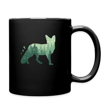 Fox foxes nature forest - Full Colour Mug - black - Right