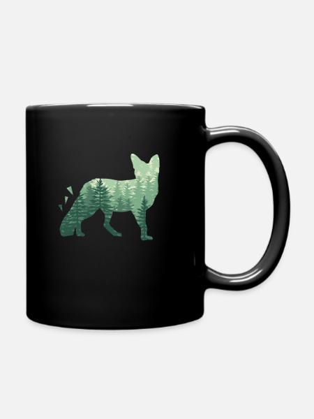 Fuchs Füchse Natur Wald - Tasse einfarbig - Schwarz