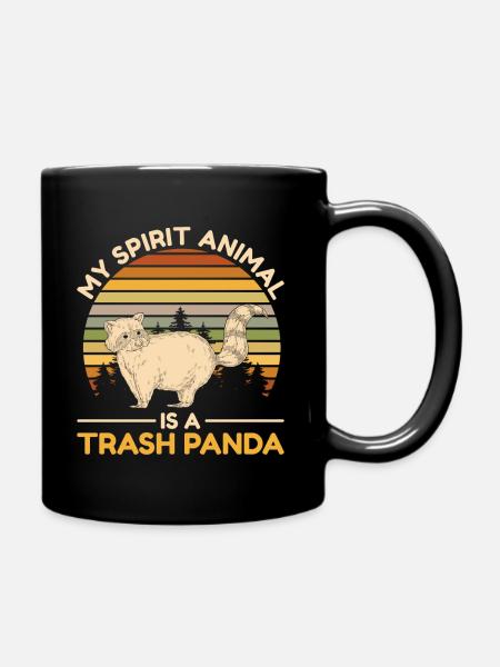 racoon - Full Colour Mug - black