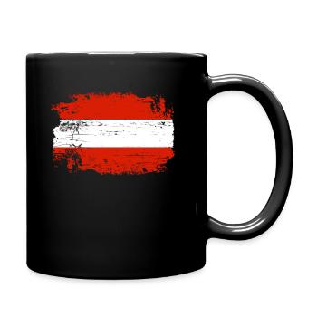 Drapeau de l'Autriche vintage - Mug uni - noir - Droite
