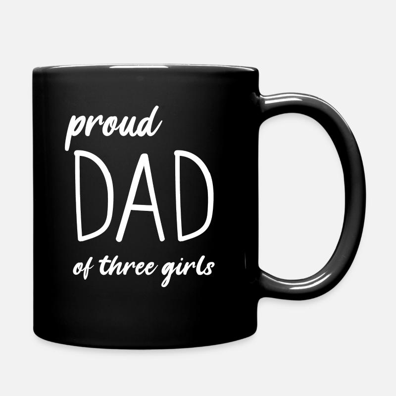 Fier papa de 3 filles - Mug uni - noir