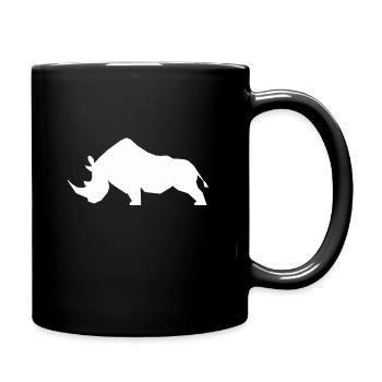 Rhino rhinoceros - Full Colour Mug - black - Right