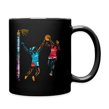 Netzball - Tasse einfarbig - Schwarz - Rechts