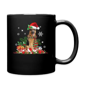 Berger allemand Noël - Mug uni - noir - Droite