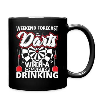 Dartboard - darts - Full Colour Mug - black - Right