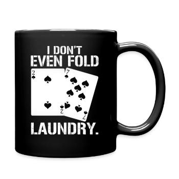 Jeu de cartes jeu de cartes poker poker - Mug uni - noir - Droite
