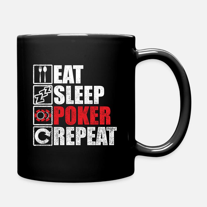 Poker Poker Chips Poker Case Ensemble de poker - Mug uni - noir