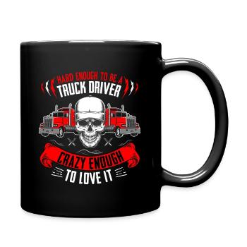 Assez fou pour l'aimer le chauffeur de camion - Mug uni - noir - Droite