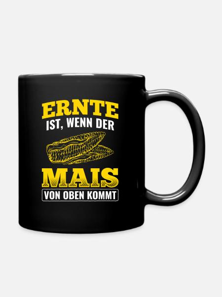 Mais Landwirtschaft Bauer - Tasse einfarbig - Schwarz