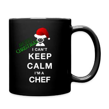 Funny Christmas funny christmas, Chef Chef - Full Colour Mug - black - Right
