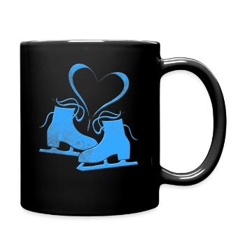 L'amour du patinage sur glace - Mug uni - noir - Droite