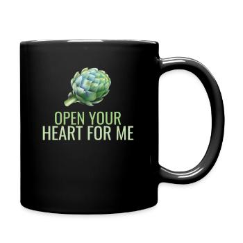 Artichoke saying funny - Full Colour Mug - black - Right