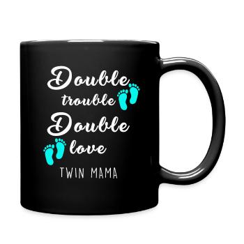 Schwangerschaft von Zwillingen Twins - Tasse einfarbig - Schwarz - Rechts