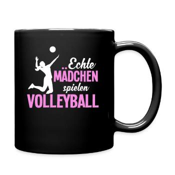 Cooles Frauen Volleyball Sport Geschenk - Tasse einfarbig - Schwarz - Rechts