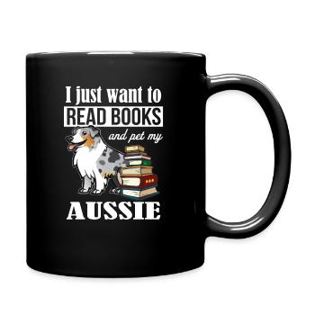 Berger australien Blue Merle - Mug uni - noir - Droite