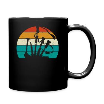 Cornemuse écossaise rétro Kilt Scotsman - Mug uni - noir - Droite