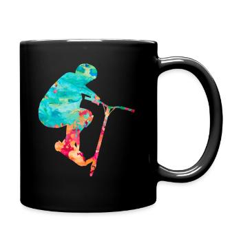 Conception de trottinette acrobatique sportive - Mug uni - noir - Droite
