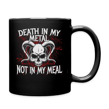 La mort dans mon métal pas dans mon repas - Mug uni - noir - Droite