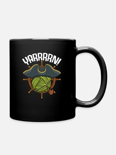 Tricot pirate humour crochet fil passe-temps - Mug uni - noir