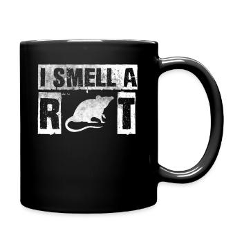 Ratte Spruch Lustig - Tasse einfarbig - Schwarz - Rechts