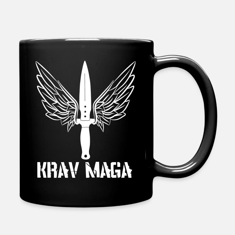 Krav Maga Messer mit Flügeln - Tasse einfarbig - Schwarz